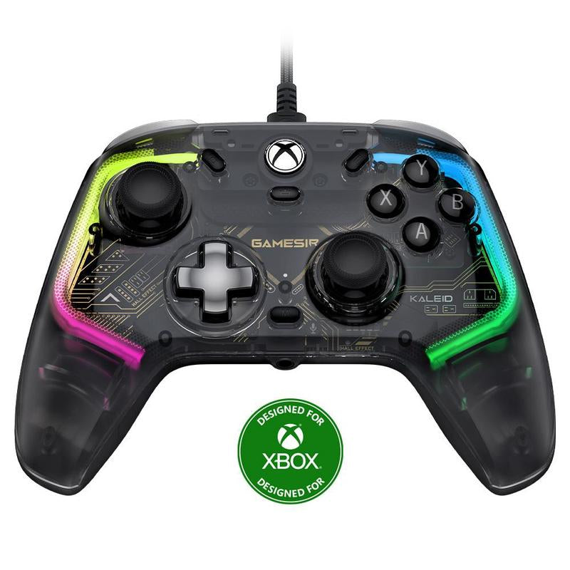 Gamesir Kaleid Wired RGB Light Controller for Xbox Series X|S, Xbox One,Windows 10/11&Steam, Plug and Play Gaming Gamepad, Transparent Video Game with Hall Effect Joysticks/Hall Trigger Console